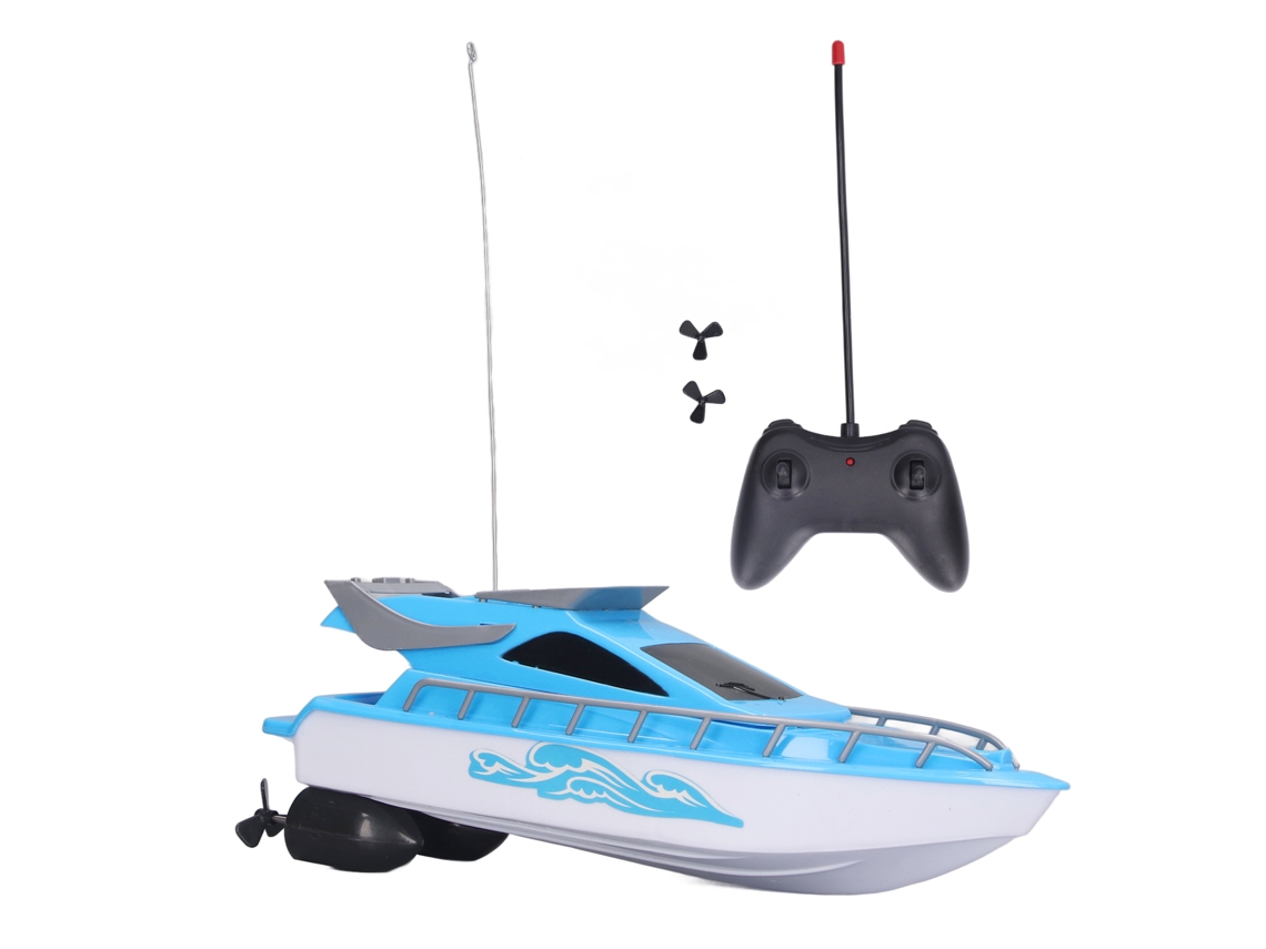 Rebe-barco De Control Remoto Inalámbrico Rc Eléctrico De Alta Velocidad Sensible Para Verano Azul