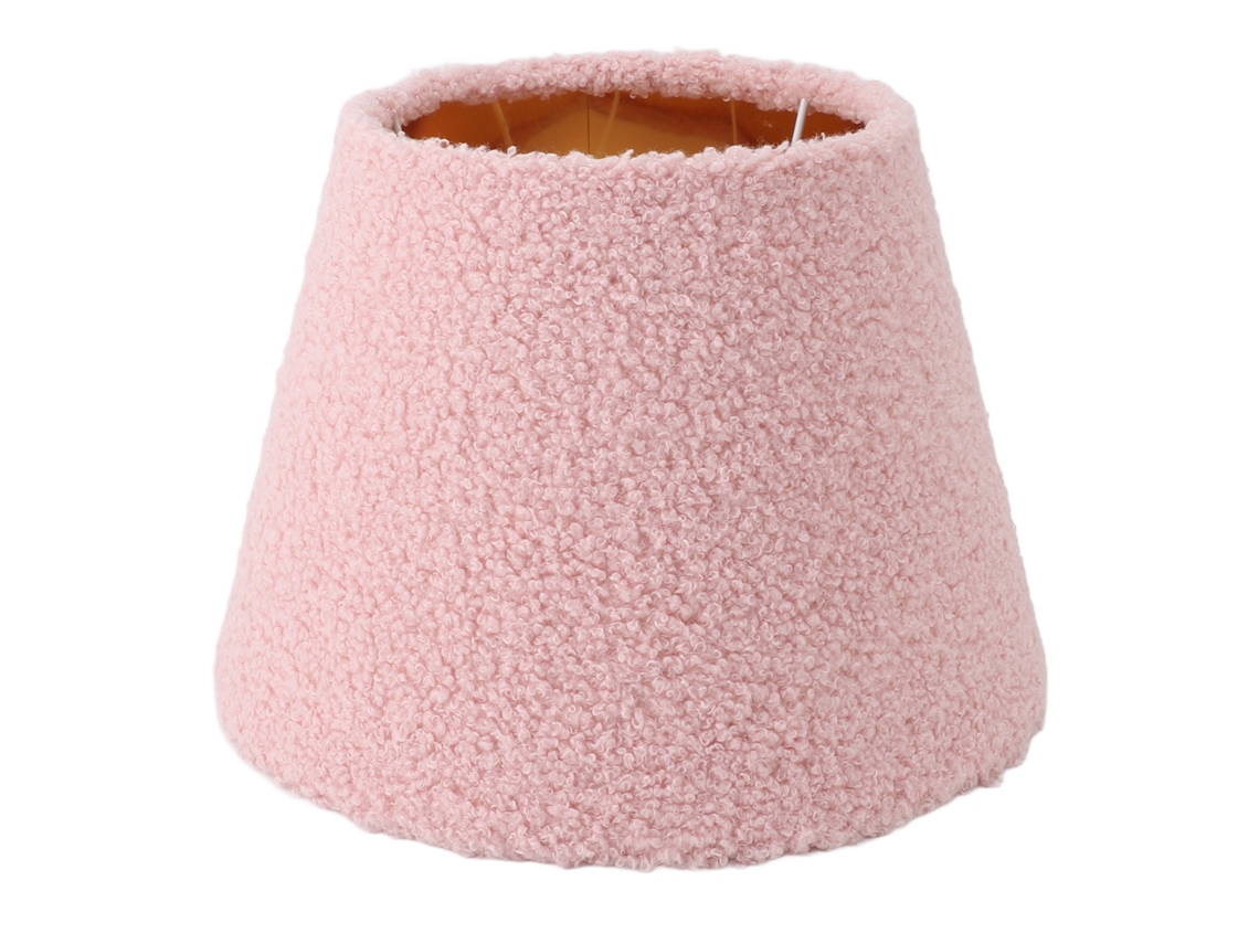 2026 abajur de Mesa de Tela Peluda Conica Simple e Exquisito para Lâmpadas E27 E14 para Lâmpadas de Pés Rosa