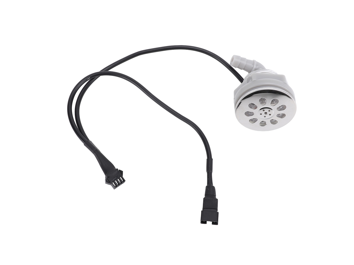 Bocal de Ar com Bolhas e Luz RGB de 6 Aberturas para Banheira Spa Plástico S/MARCA