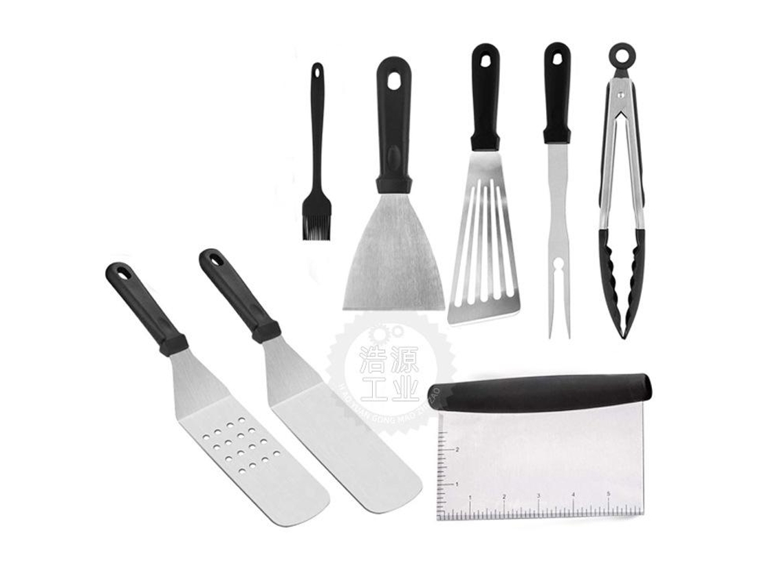 Utensílios Plancha 10 Peças Aço Inoxidável Espátula Para Churrasco Plancha Acessório Plancha Kit Plancha Para Teppanyaki Ehstmind