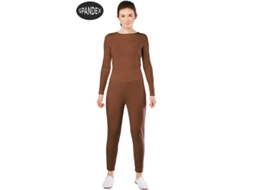 Fato de Mulher CAR&GUS Conjunto de Collant de Elastano Marrom de 2 Peças (Tam.: S)