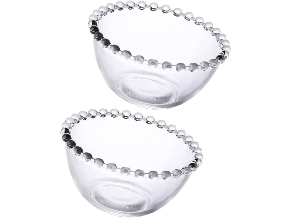 Conjunto De Mesa De Sobremesa E Salada De Vidro Com 2 Peças