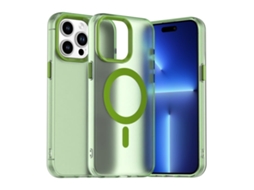 Capa Híbrida Para Iphone 14 Pro Max - Pc E Tpu Com Magsafe | Candy Design - Verde
