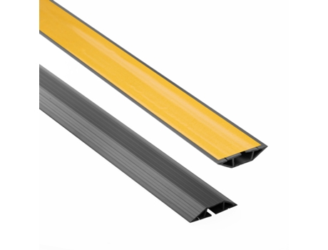 Canaleta De Cabo De Mascaramento De Pvc 10x60mm, 2m, Trapezoidal, Tampa Do Cabo Autoadesiva, Cinzento Escuro Quest