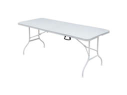 Mesa Dobrável 180cm Externa Resistente Ferrugem Branca VELTRIX