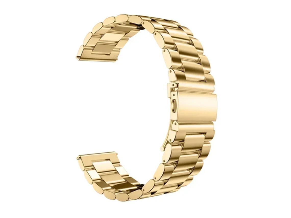 Bracelete Aço Inoxidável Lux com Ferramenta PHONECARE para Garmin Forerunner 170 Ouro