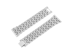 Pulseira de Relógio Fitbit Versa, Aço Inoxidável com 5 Fileiras de Strass Prata. EOOCOO