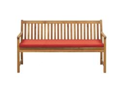 Banco De Jardín Con Cojín Beliani Vivara De Madera De Acacia Certificada Marrón 160x61x88