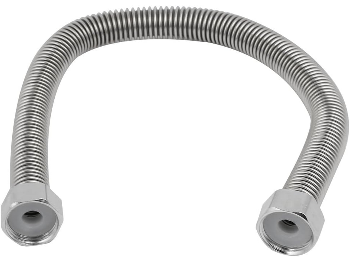 Mangueira de Fole Entrada Água em Aço Inoxidável 40 Cm com Rosca F1/2'' 'g1/2' 20 Mm CHABERLU