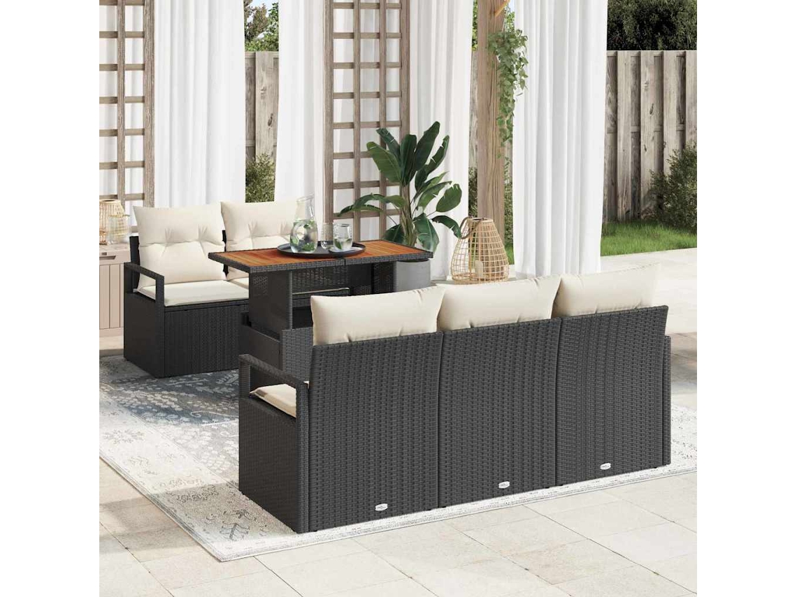 Vidaxl Conjunto De Sofá De Jardim 6 Unid. 5-número De Lugares