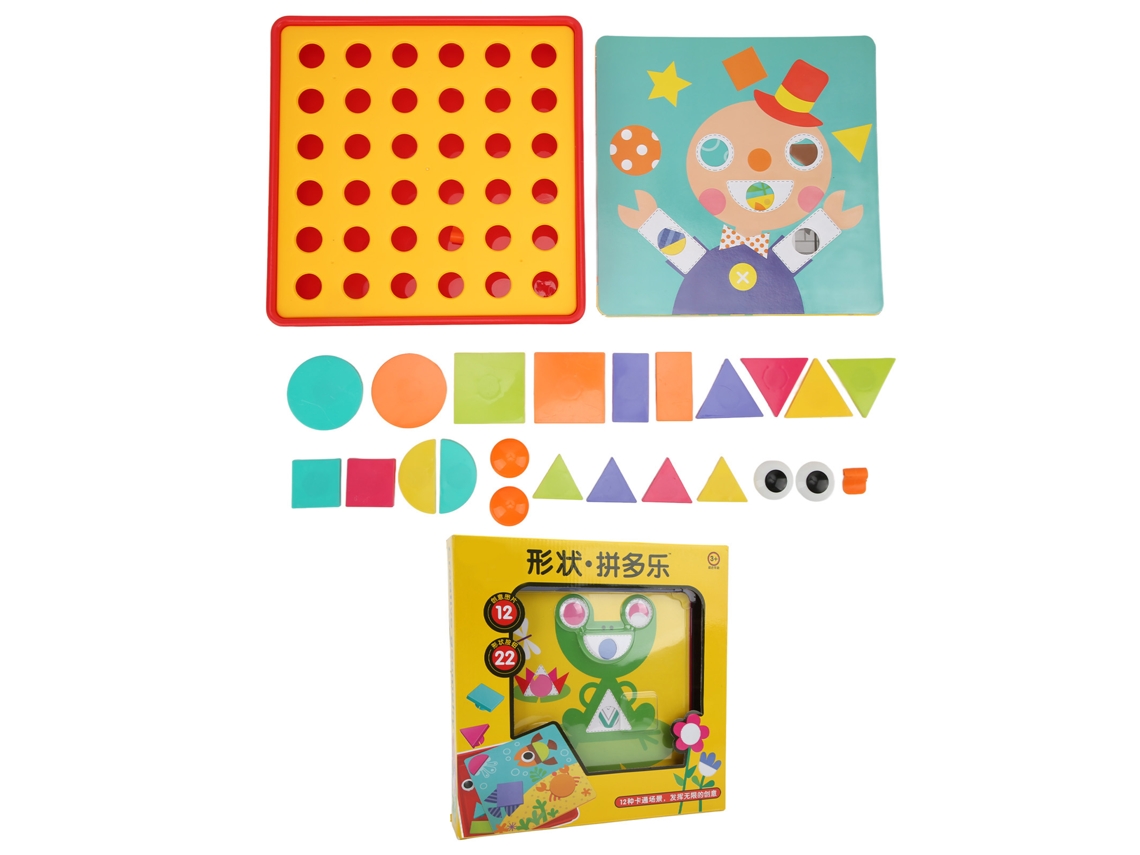 Puzzles Interactivos Para Niños Bloques De Patrones Material Plástico Ligero Juguetes Educativos De Formas Geométricas