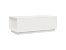 Conjunto 1 Mesa De Centro Vidaxl Branco Madeira De Pinho Maciça (100 X 50 X 35 Cm)