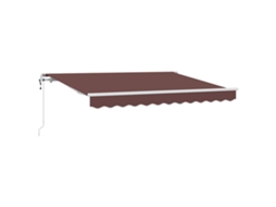 Conjunto 1 Toldo Retrátil Vidaxl Castanho Tecido (350 X 200 Cm)