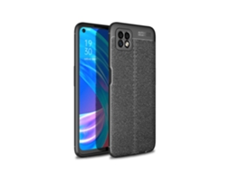 Capa Rugged Leather com Cordão Anti-Roubo para Oppo A72 5G
