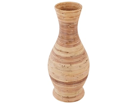 Vaso de destaque natural BELIANI Trinisa de Rattan/vime Natural 30x30x70