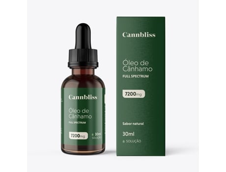 Óleo de Cânhamo 24% 7200Mg Sabor Natural 30Ml CANNBLISS