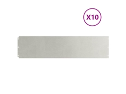 Conjunto 10 Orlas De Gramado Vidaxl Prateado Aço