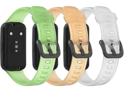 Lurelia Pulseira De Silicone Translúcida Ajustável, Compatível Com Huawei Band 7 (pacote 3), Estilo Funcional