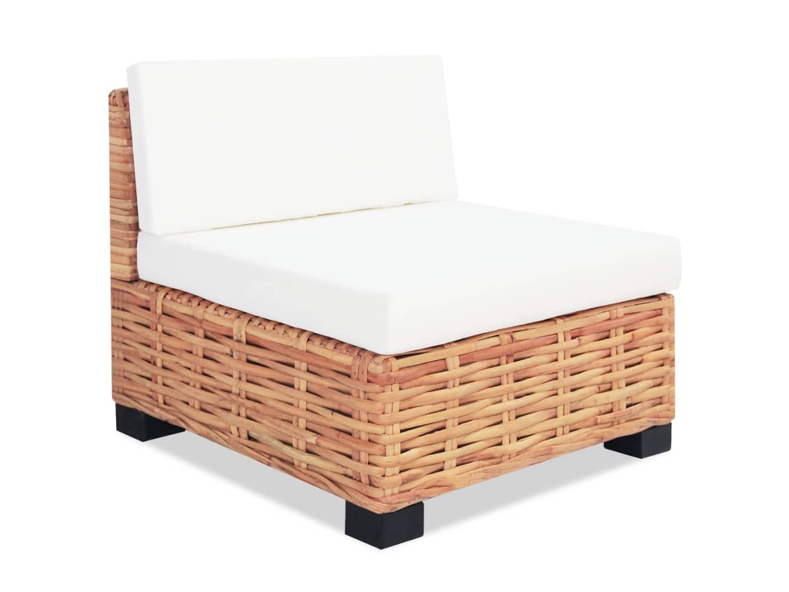 Conjunto de Sofá de Vime Natural de 14 Peças Worten.pt