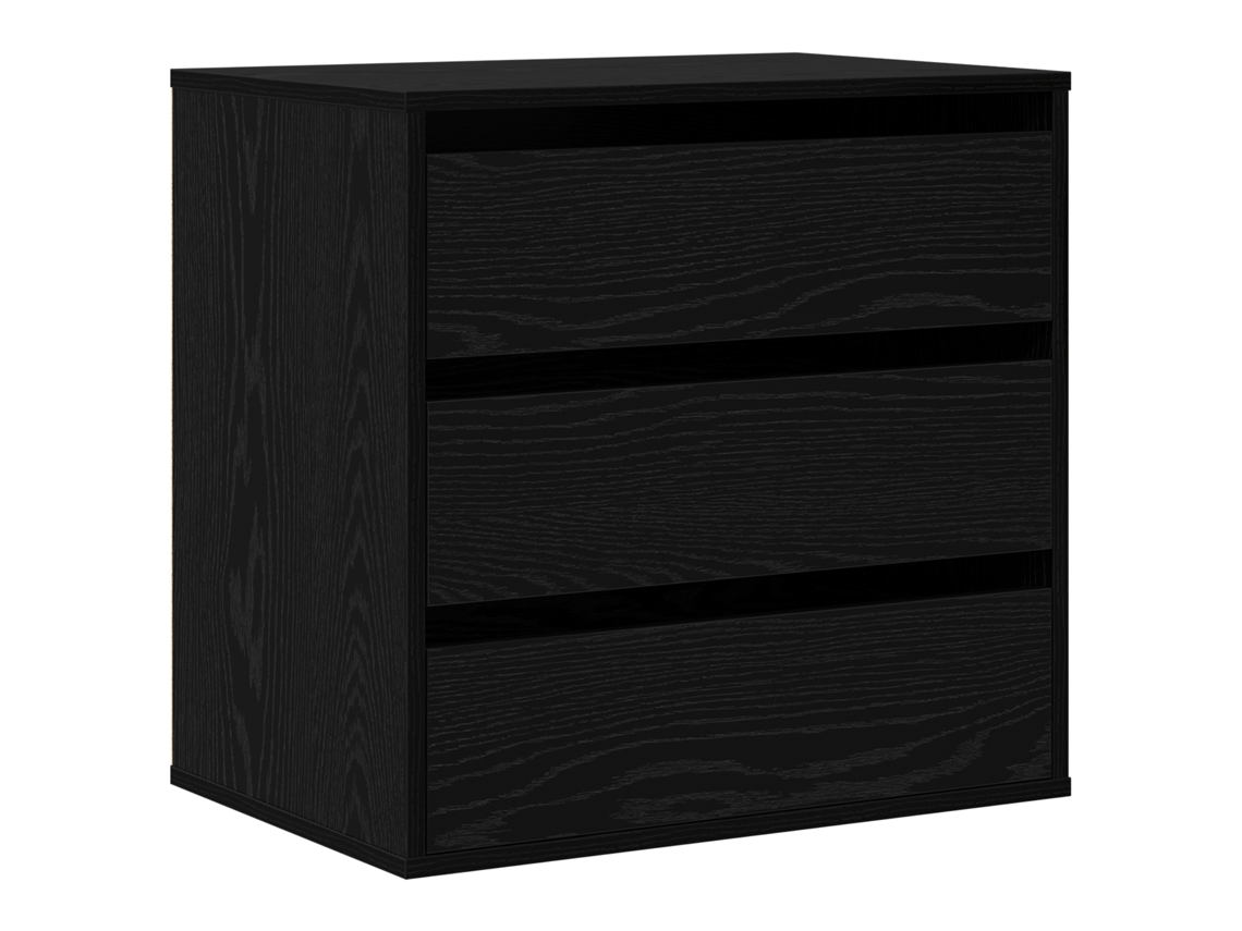 Conjunto 1 Gabinete De Gavetas Vidaxl Preto Derivados De Madeira (61 X 41 X 58 Cm)