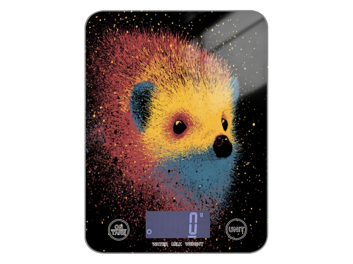 Balança De Alimentos Keto Crazy Creatures Hedgehog Galaxy, 5kg 5g, À Prova D Água, Com 4 Unidades Cozinhar E Pesar