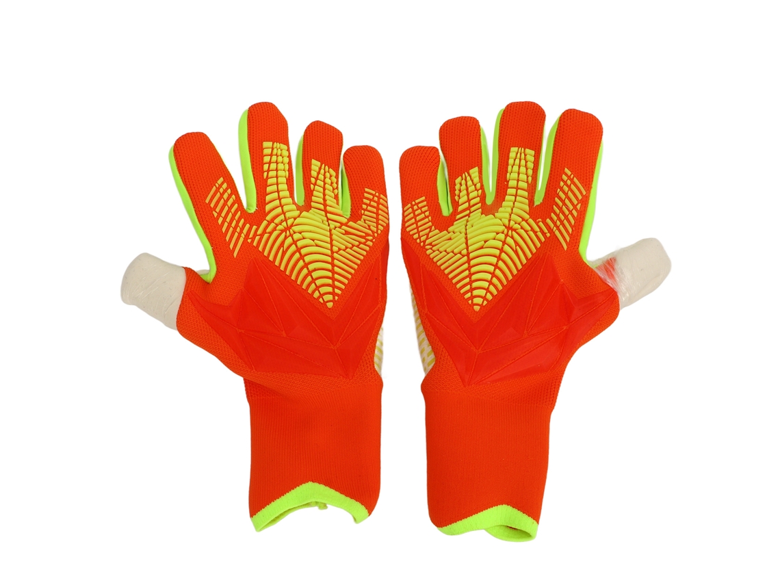Luvas De Goleiro De Futebol Para Homens E Mulheres Antiderrapantes Com Proteção De Dedos Laranja Tamanho 9