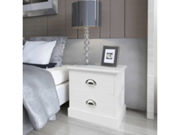 Vidaxl Mesas De Cabeceira Estilo Francês 2 Pcs Branco