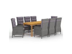 Dining Set, Dining Sets Vidaxl Cinzeto Madeira De Acácia (n/a)