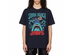 Rockinstone Jaws Movie Swirly Water Navy Adult T-shirt Size:xxxl