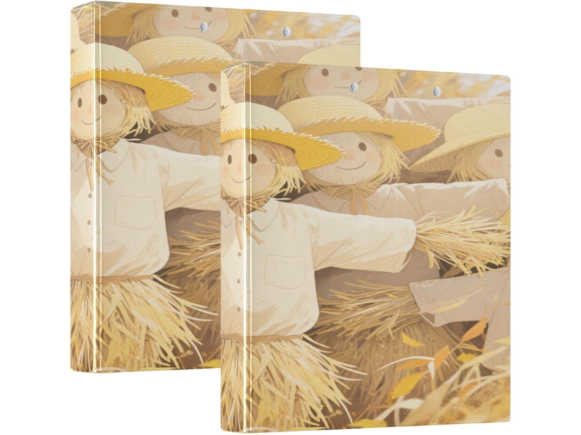 Olá Outono Pasta Escolar De 1, 5 Polegadas Com 3 Argolas E Bolsas Internas, Embalagem Com 1 Pasta De 2 Mesas