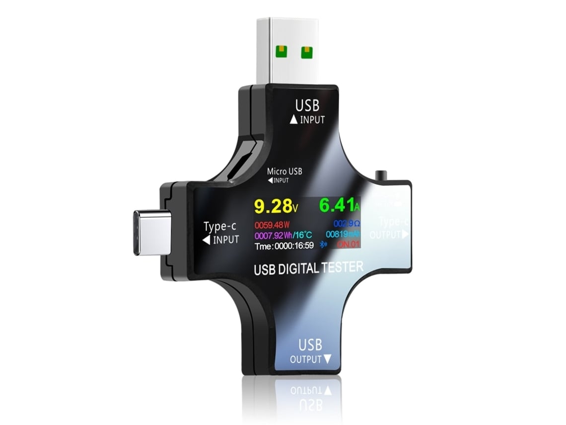 Voltímetro Digital Tft USB Bluetooth Tipo C STELASPLEN, durável, multifunções, portátil para viagem e lazer