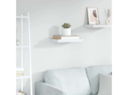 Vidaxl Prateleira De Parede Suspensa 50x23,5x3,8cm Mdf Carvalho E Branco