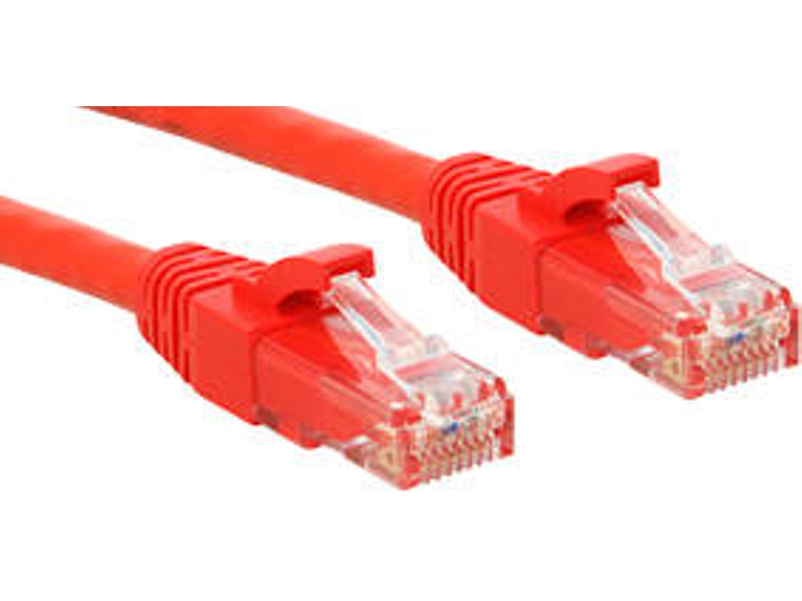 Cabo de Rede LINDY (RJ45 - 30 cm - Vermelho)