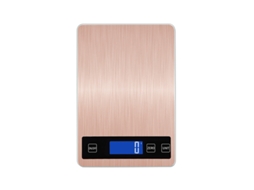 Balança De Cozinha Digital, Balança Eletrônica A Bateria Em Aço Inoxidável Com Visor Lcd, 5 Kg/1 G Ouro Rosa Aquaforge