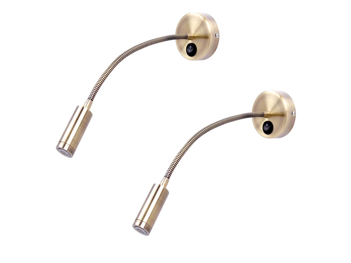 Luminária De Leitura Led Com Pescoço De Cisne,3w,3000 6000k,aplicação De Parede Para Cabeceira,luz Quente Amarela,ângulo De 30°,braço De 30cm Btforus