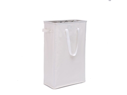 Cesto de roupa fina com alça, cesto de roupa dobrável, saco fino, tecido dobrável, Slowmoose 45L (53 cm, bege)