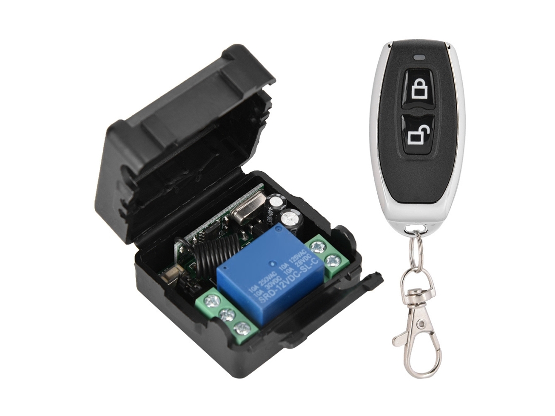 Interruptor De Controle Remoto Sem Fio Unidirecional 12v 433mhz Com Funções De Travamento E Interbloqueio