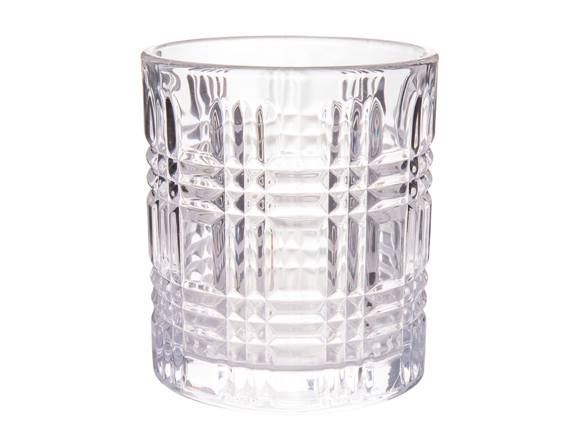 Cofan Conjunto De 6 Copos De Água Com Relevo 27,5 Cl, Vidro Transparente, Lavável Na Máquina De Lavar Louça, Copos Baixos Elegantes