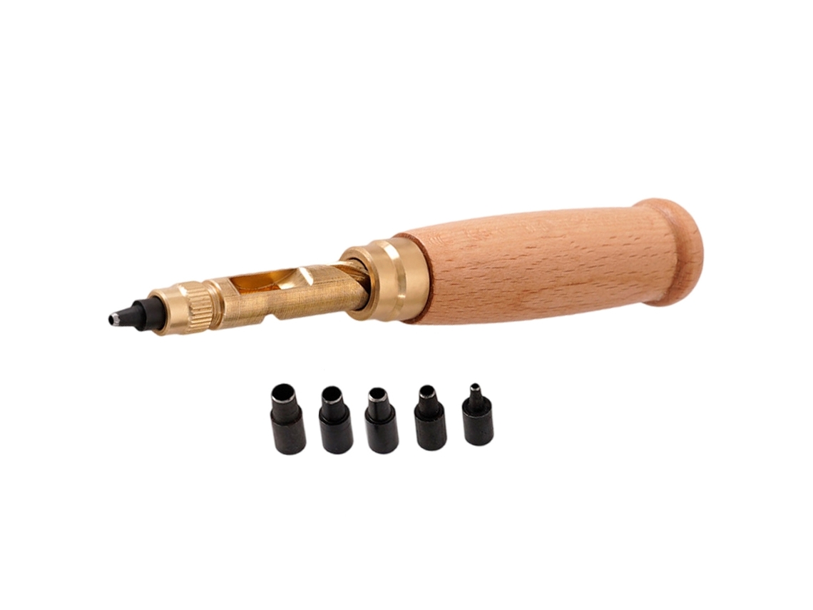 Perfurador de Furos para Couro com 6 Pontas nos Tamanhos 1, 5mm, 4mm BRILVIBERA