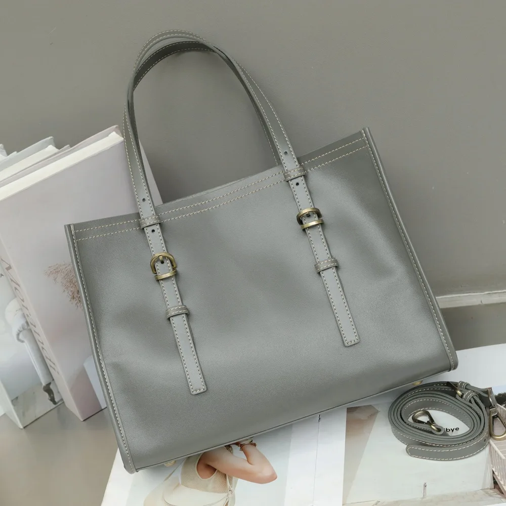 (272-cinza) Nova Bolsa Feminina, Bolsa De Luxo De Grife, Bolsa De Ombro Feminina Em Couro Genuíno