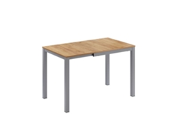 Mesa De Sala De Jantar Granny, 120x70cm Extensível, Carvalho/cinza, Cinza, Vicco