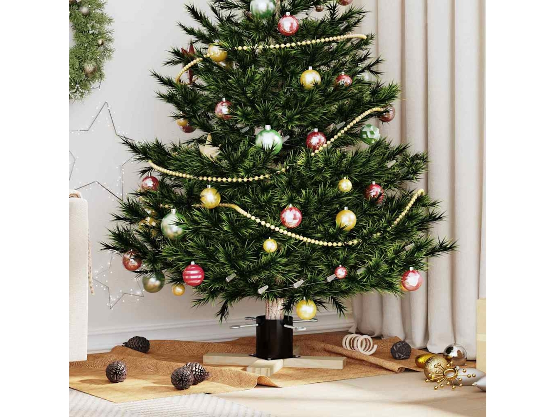 Vidaxl Suporte Para Árvore De Natal Preto 50 X 50 X 16 Cm