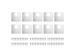 Conjunto De 10 Placas De Reparo Para Dobradiças De Portas De Armários De Cozinha, Com Furos E Suportes De Fixação Planos