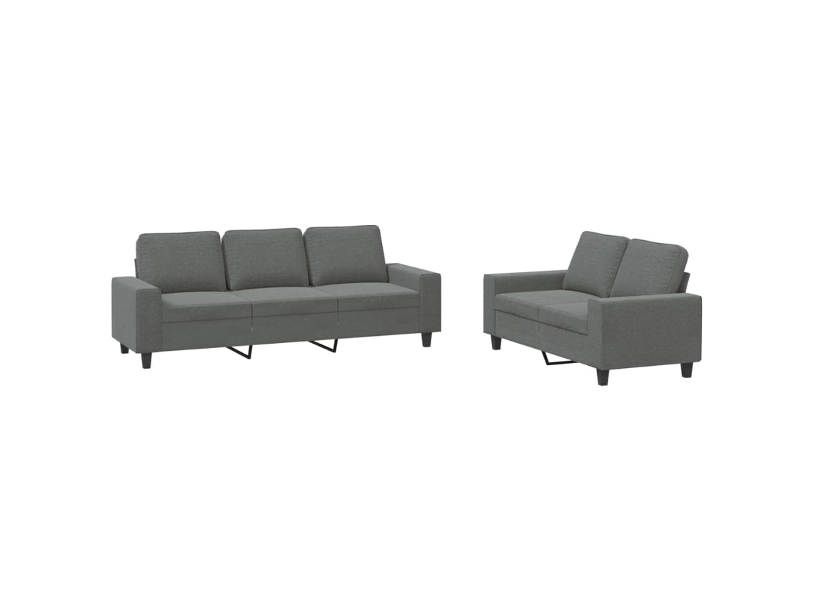 Sofa Set, Sofa Sets Vidaxl Cinzeto Tecido (n/a)