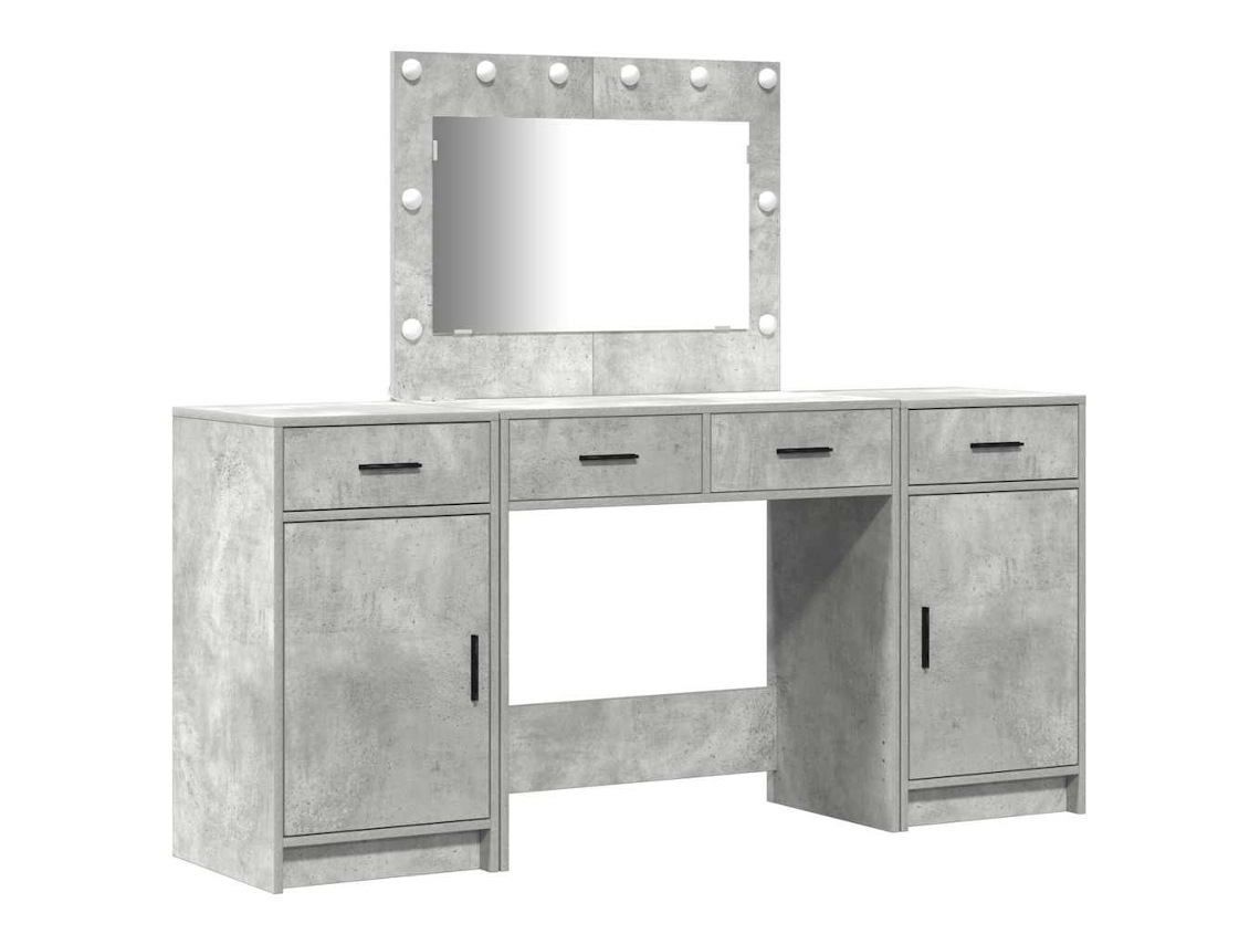 Conjunto de 3 penteadeiras com gaveta Cinzeto MAISON EXCLUSIVE em madeira trabalhada