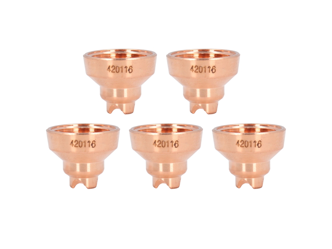 5 Unidades De Protector De Punta De Latón Consumible Para Soplete De Corte Por Plasma Drag Pmx 30xp