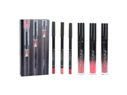 Conjunto De Gloss E Lápis Labial Nageta Mate Largo Duração Não Adherente 5(1+7+8)