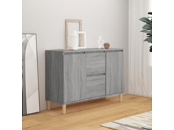 Vidaxl Aparador 101x35x70 Cm Derivados De Madeira Cinzento Sonoma