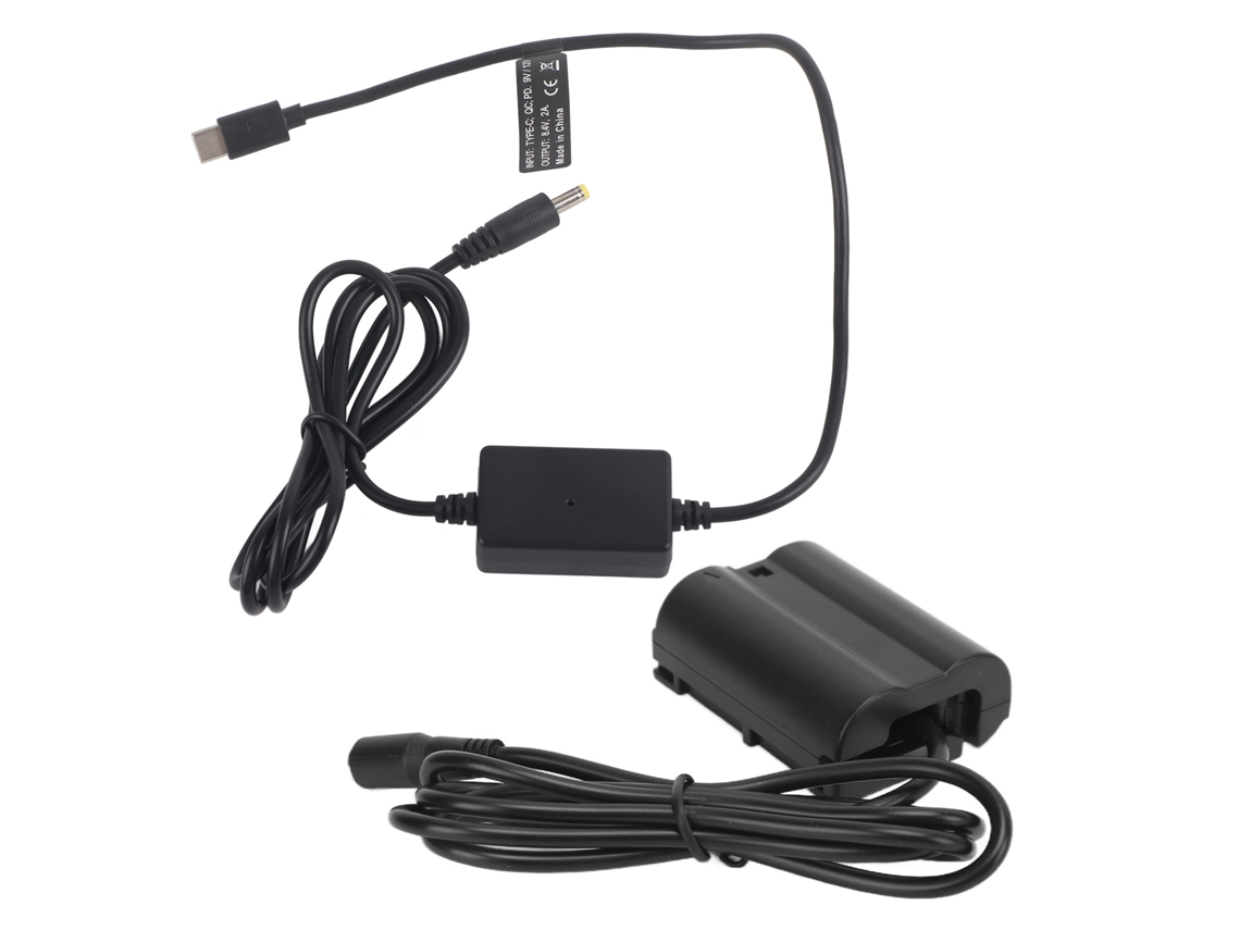 2026 batería Falsa En el15 para Nikon, Cable Usb Tipo C a Dc Con Convertidor Pd