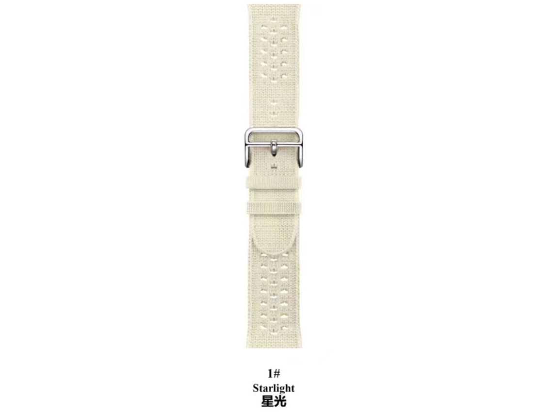 Pulseira esportiva respirável com Fivela para Apple Watch S9 S10 Ultra S11, Starlight, 42 44 45 49 46 mm